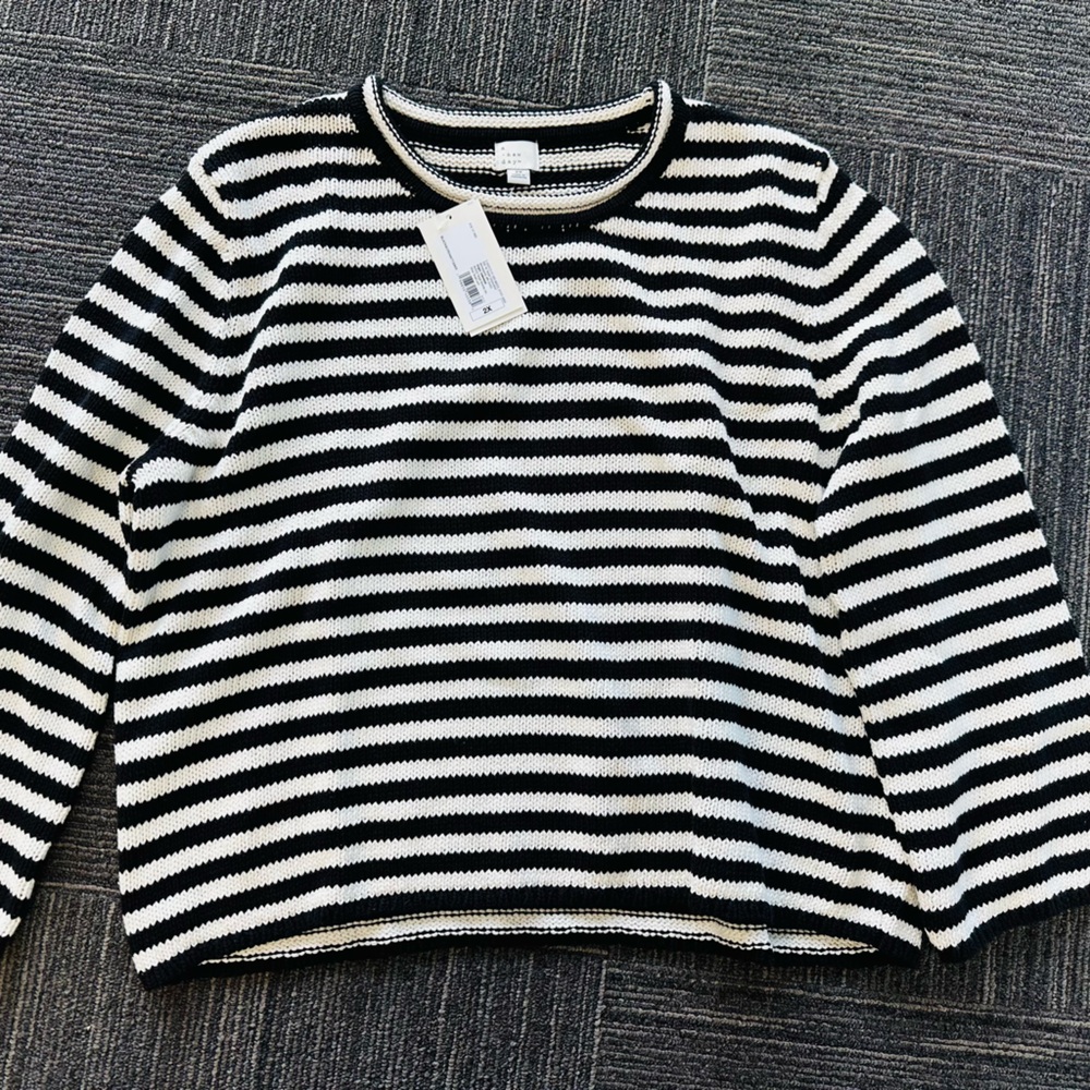 Women's Shrunken Crewneck Pullover Sweater - A New Day™